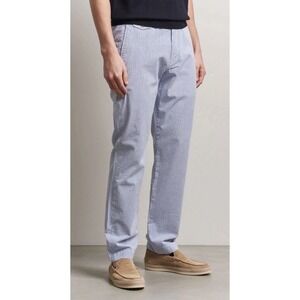Polo Ralph Lauren Blue White Seersucker BEDFORD STRAIGHT FIT Chino Pants 42B Big